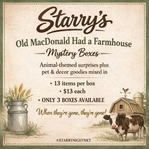 🐄🏡OLD MACDONALD HAD A FARMHOUSE🏡🐄
🎁 Mystery Boxes • 13 Items • 3 Available 🎁